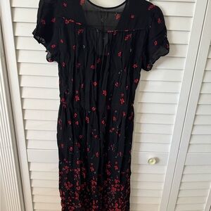 Elegant Black Floral Dress
